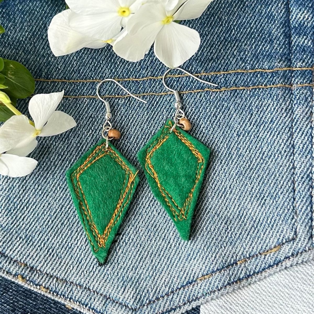 Indigenous Australian fabric earrings