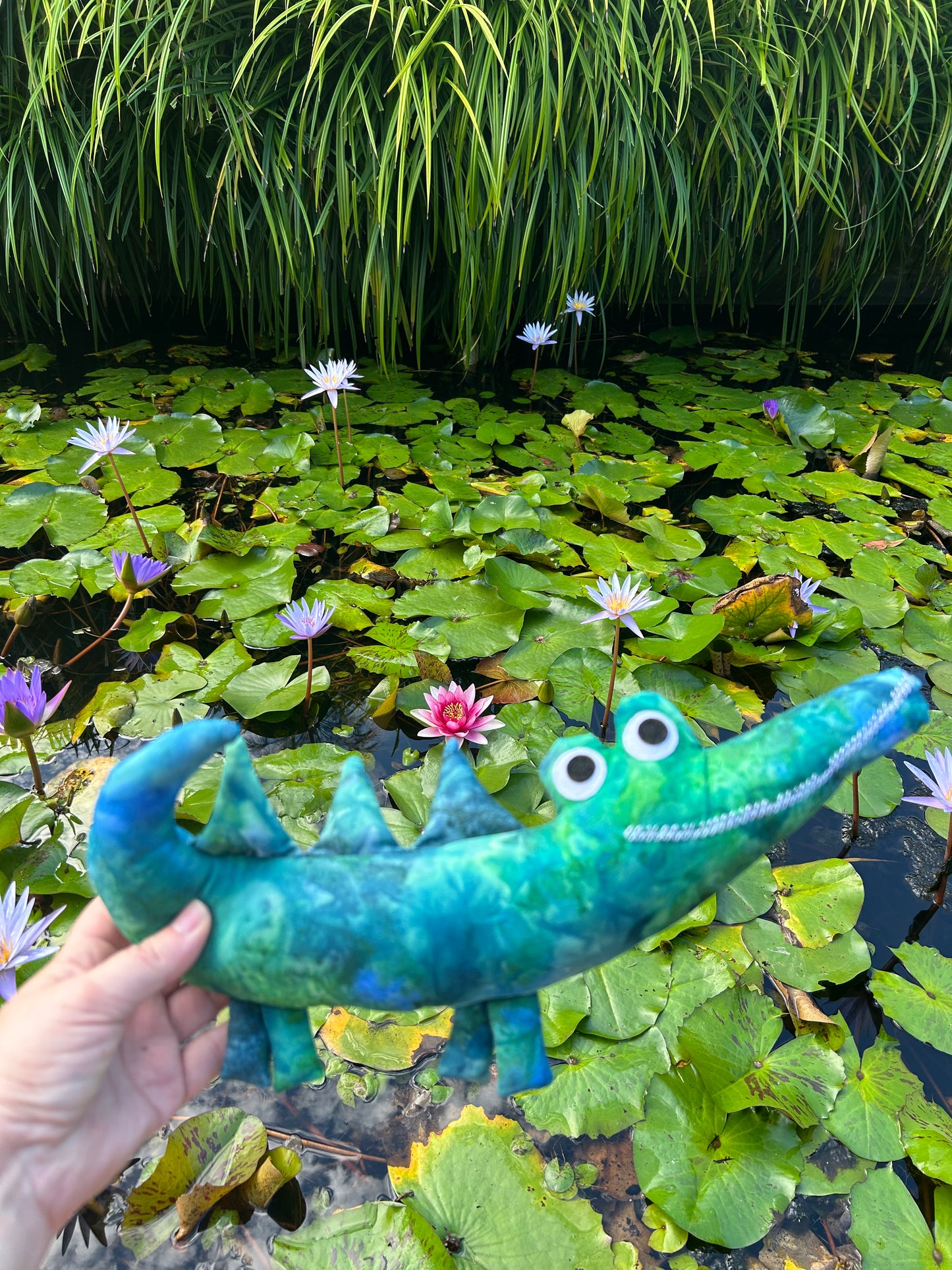 Toy - Quirky Croc - batik fabric