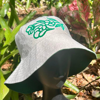 Bucket hat - hand printed - Sturt desert rose
