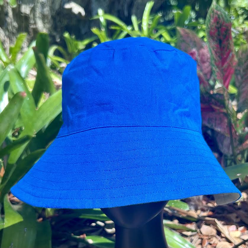 Bucket hat - hand printed - gum leaves
