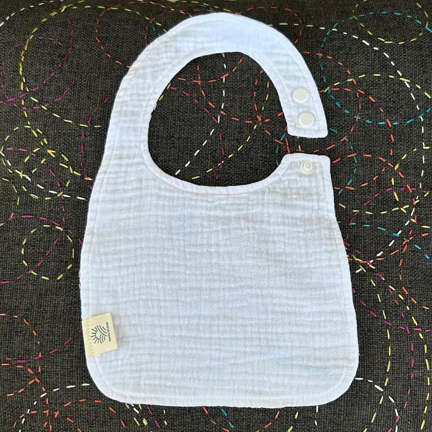 Bib - hand printed - crocodile