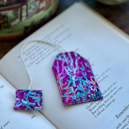 Bookmark - fabric teabag