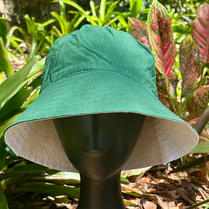 Bucket hat - hand printed - gum leaves