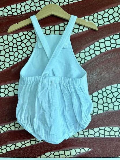 Romper - hand printed - crocodile