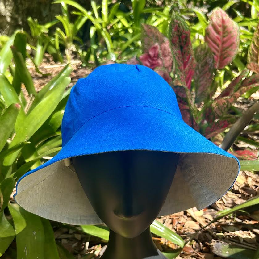 Bucket hat - hand printed - gum leaves