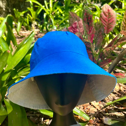 Bucket hat - hand printed - gum leaves