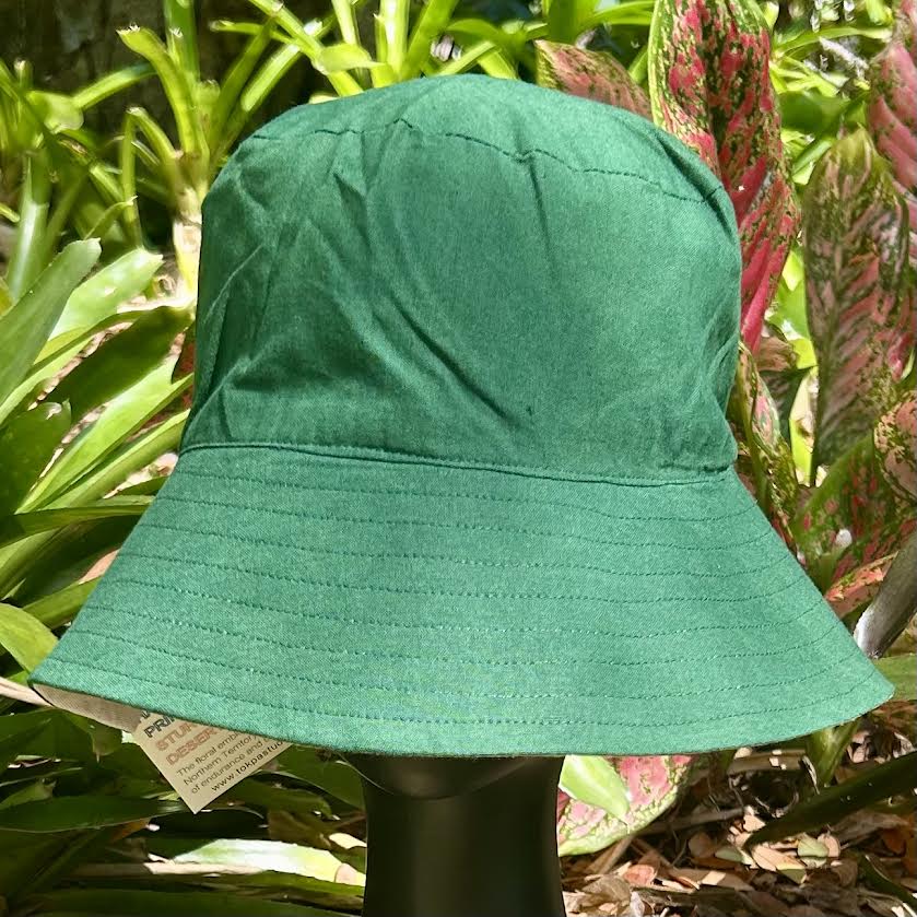 Bucket hat - hand printed - gum leaves