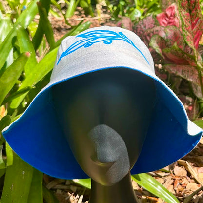 Bucket hat - hand printed - gum leaves