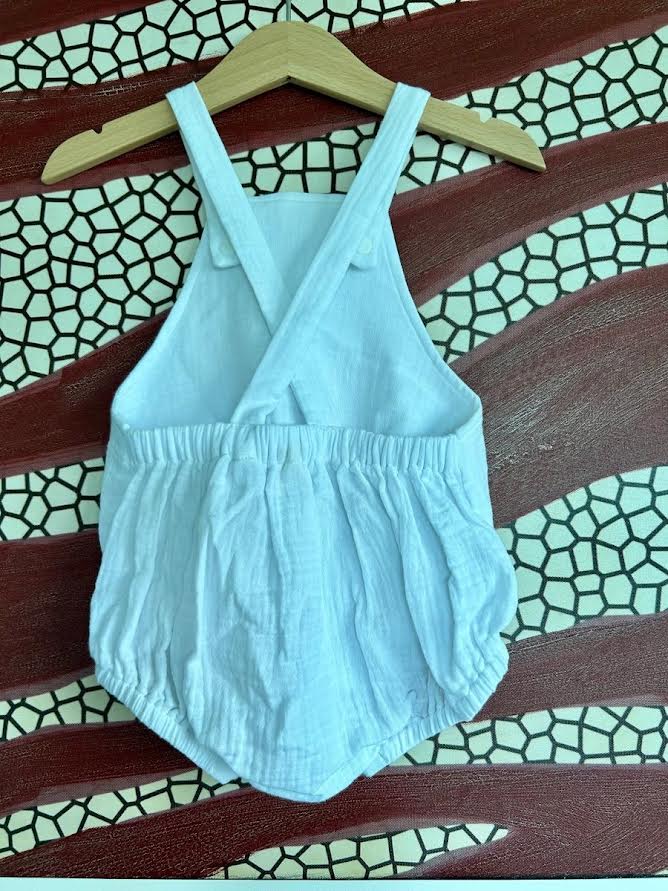 Romper - hand printed - mother kanga with joey