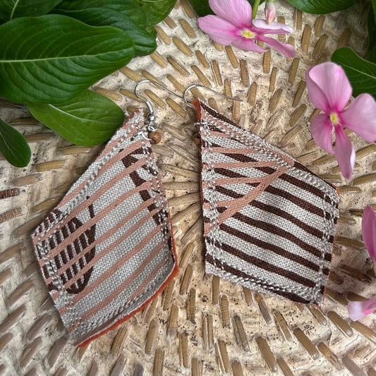 Indigenous Australian fabric earrings