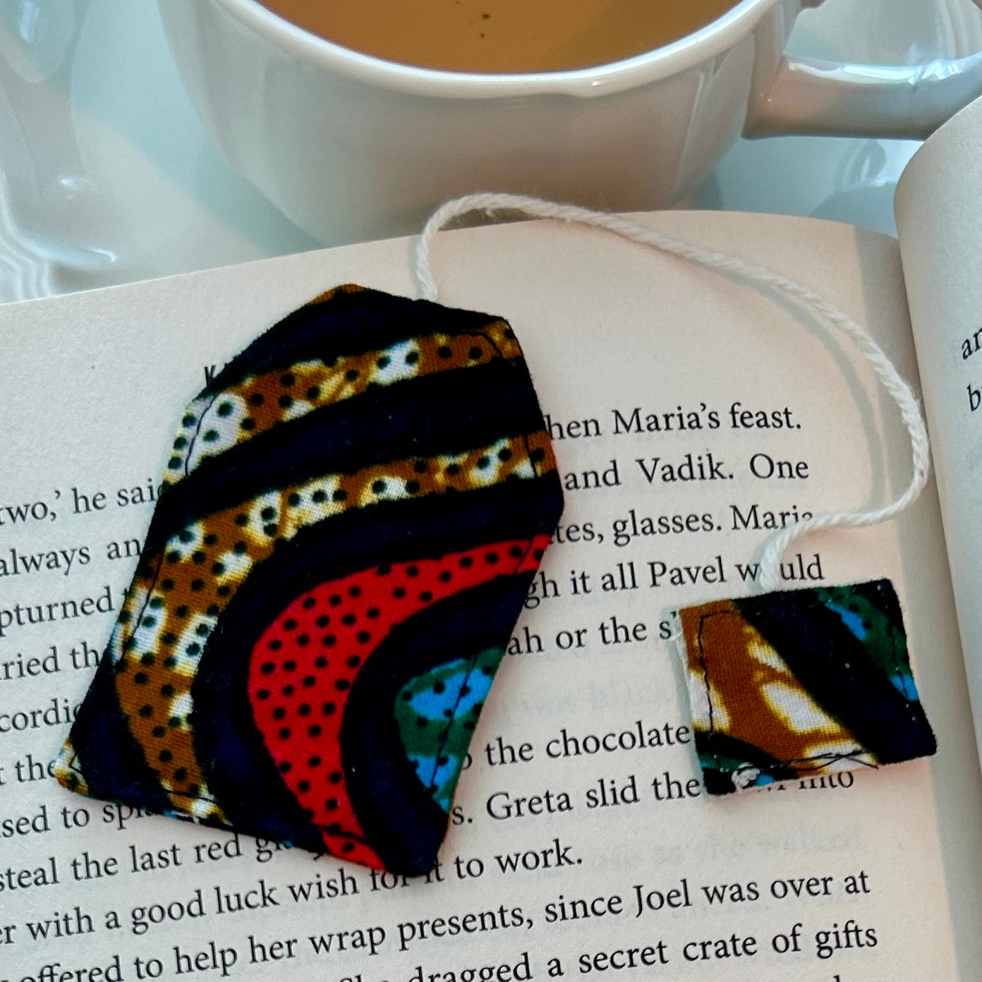 Bookmark - fabric teabag