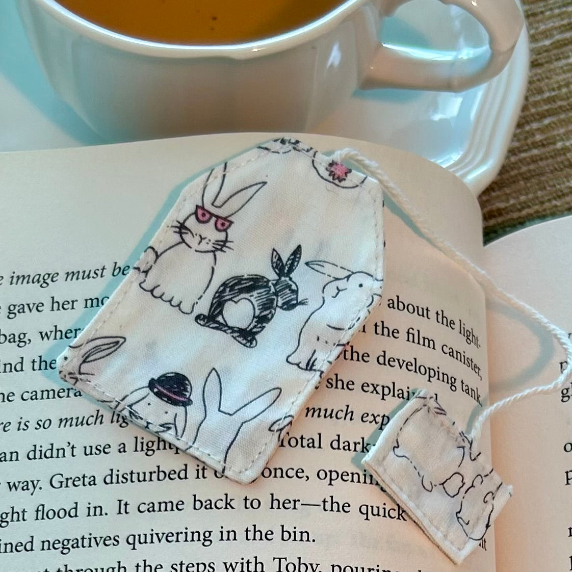 Bookmark - fabric teabag