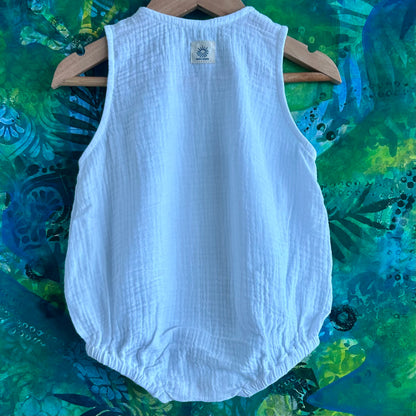 Onesie - hand printed - crocodile