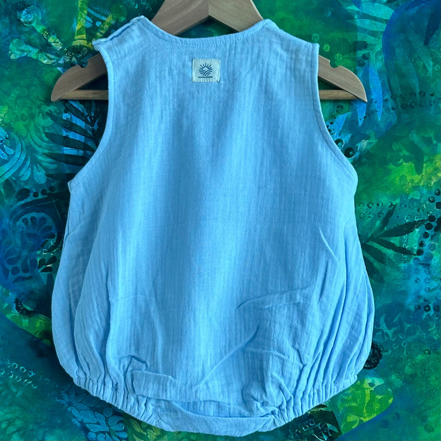 Onesie - hand printed - crocodile