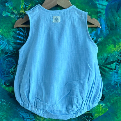 Onesie - hand printed - crocodile