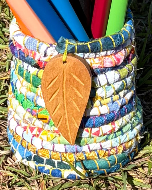 Pencil pot - Hand stitched