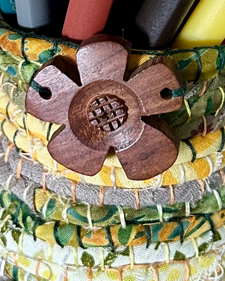Pencil pot - Hand stitched