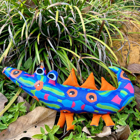 Toy - Quirky Croc - Indigenous fabric