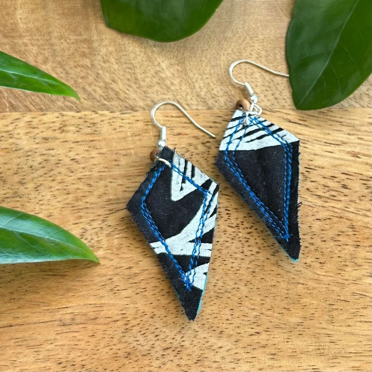 Indigenous Australian fabric earrings