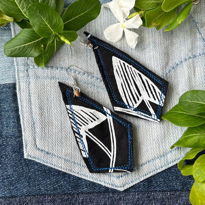 Indigenous Australian fabric earrings