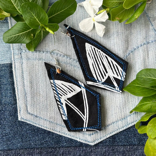 Indigenous Australian fabric earrings