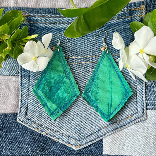 Indigenous Australian fabric earrings