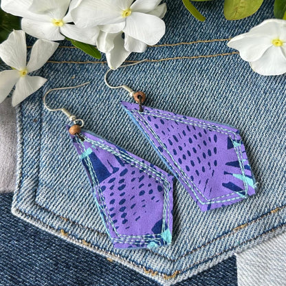 Indigenous Australian fabric earrings
