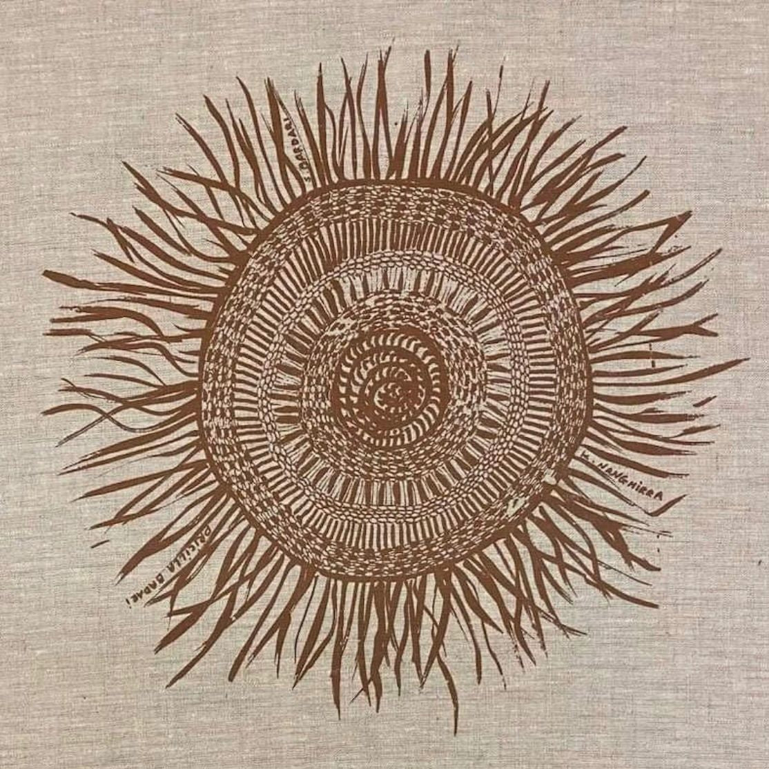 Indigenous Australian fabric earrings