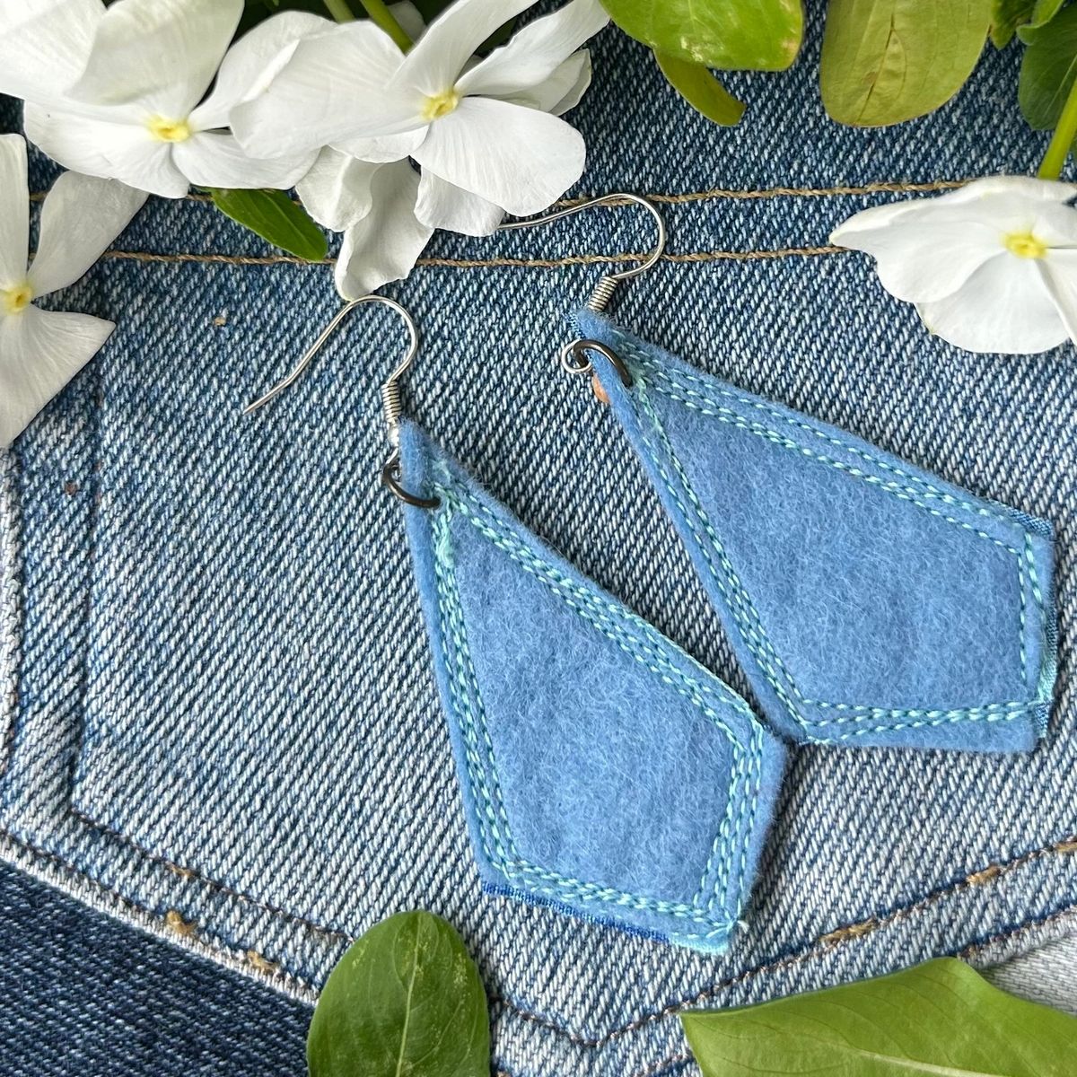 Indigenous Australian fabric earrings