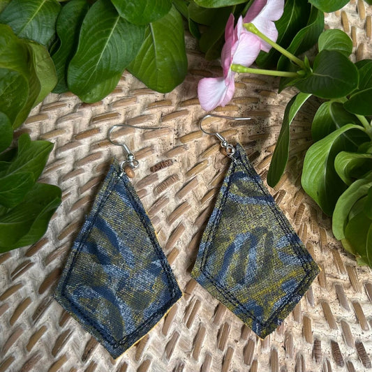 Indigenous Australian fabric earrings