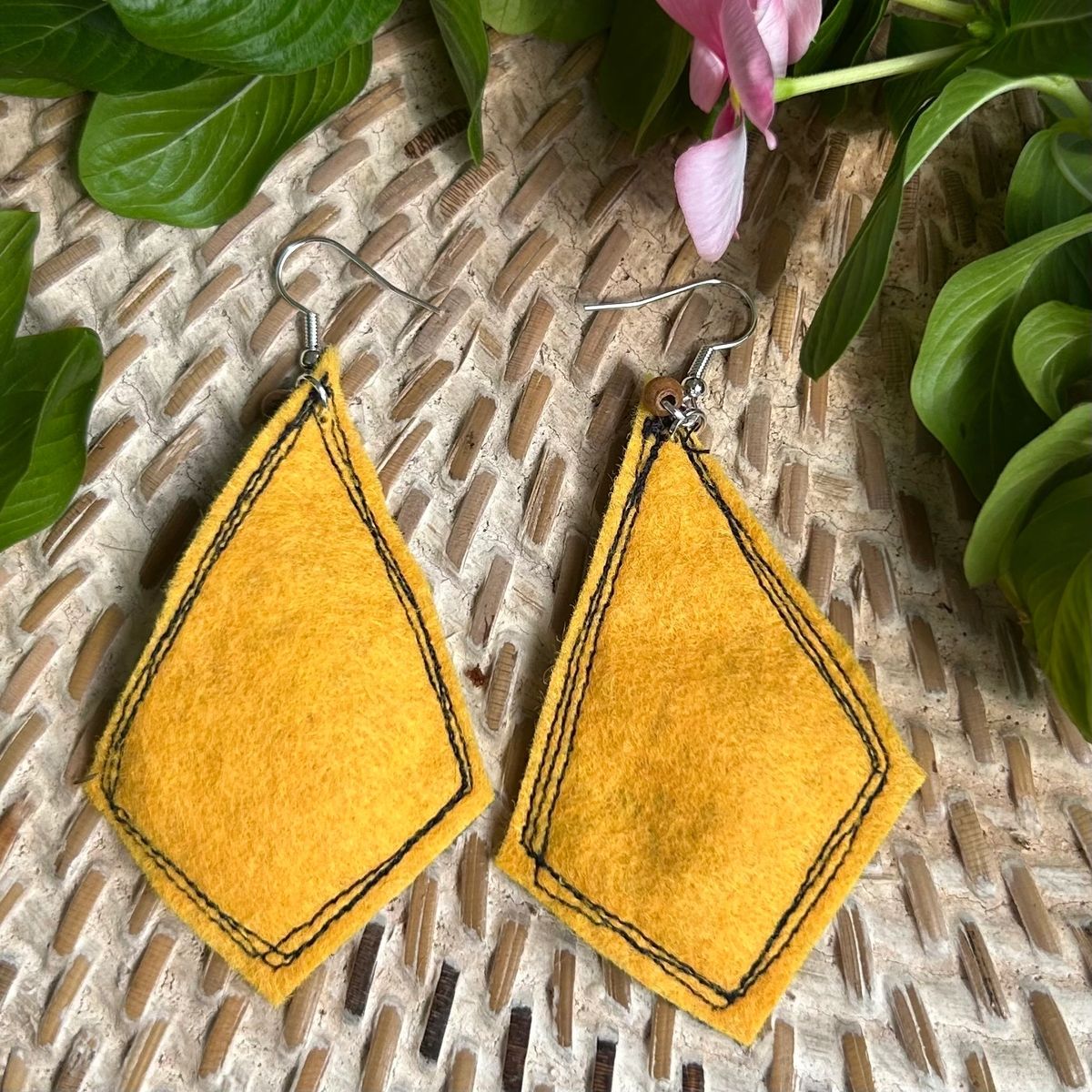 Indigenous Australian fabric earrings