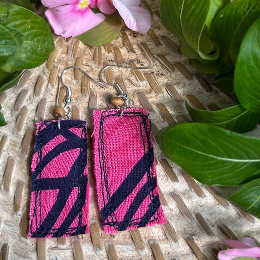 Indigenous Australian fabric earrings