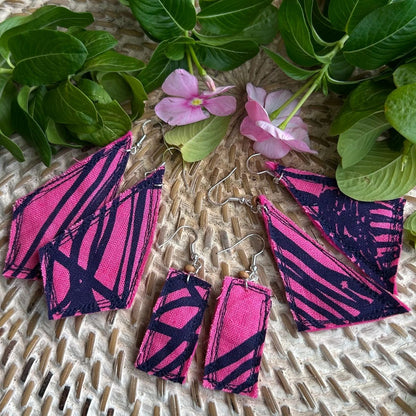 Indigenous Australian fabric earrings