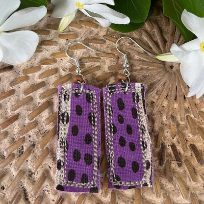 Indigenous Australian fabric earrings