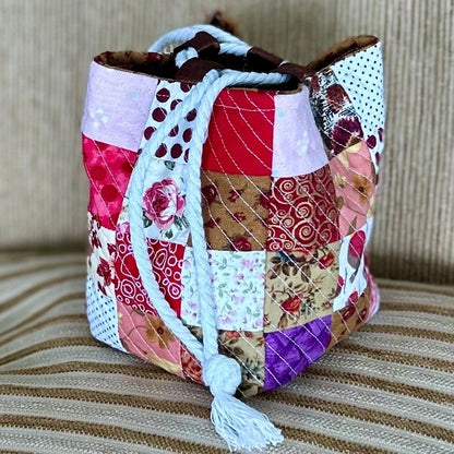 Patchwork Komebukuro - red