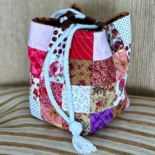 Patchwork Komebukuro - red