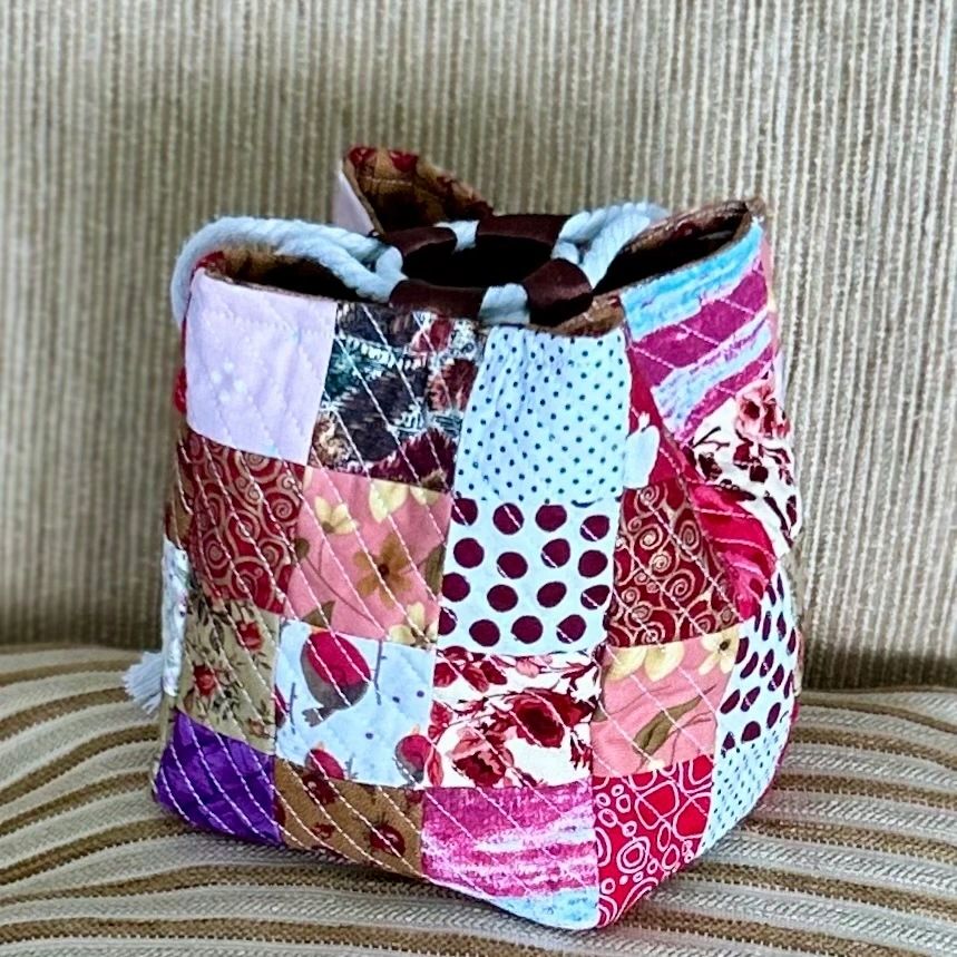 Patchwork Komebukuro - red